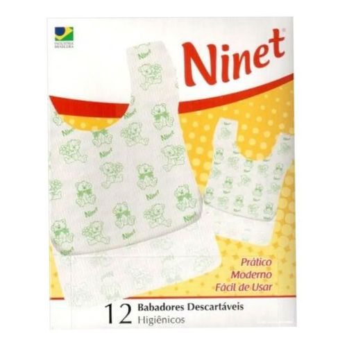 Babador Ninet Higiênico Descartável com 12 Unidades