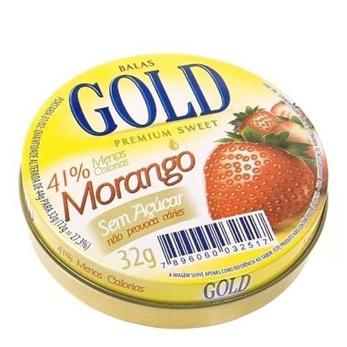 Bala Gold Morango 32g Bala Gold Morango 32g