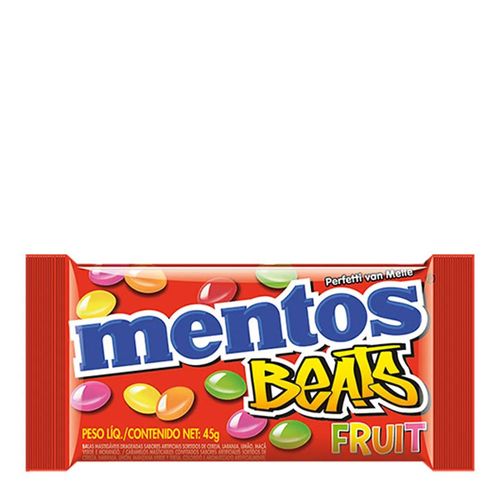 Bala Mentos Beats com Suco de Fruta Sachê 45g Bala Mentos Beats com Suco de Fruta Sachê 45g