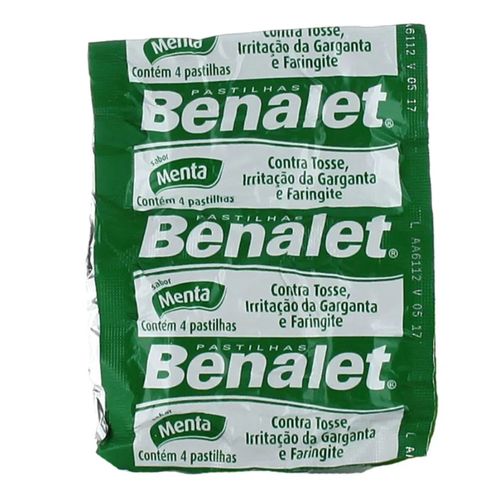 Pastilha Benalet Menta Blister 4 Pastilhas Pastilha Benalet Menta Blister 4 Pastilhas
