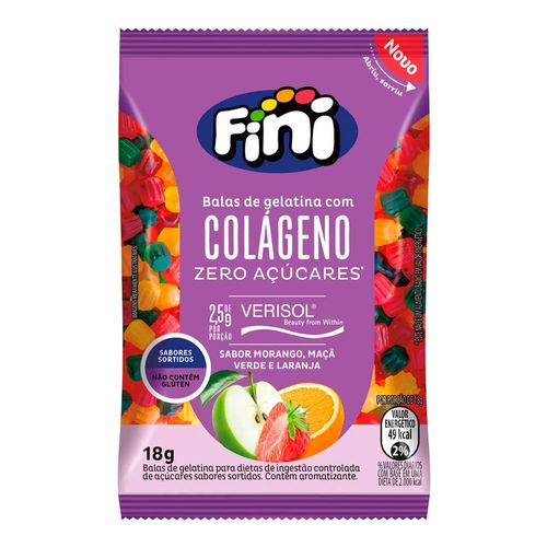 Balas de Gelatina Fini Natural Sweets Colágeno 18g Balas de Gelatina Fini Natural Sweets Colágeno 18g