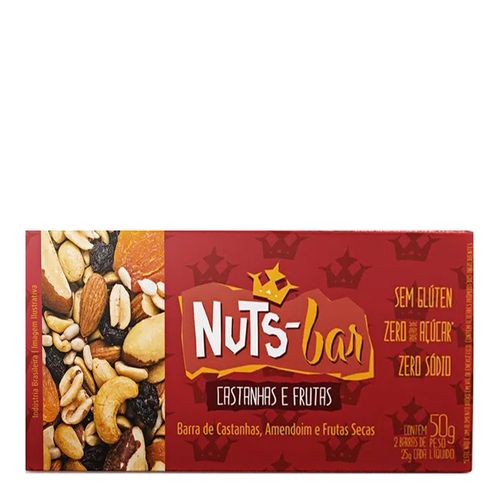 Barra de Castanhas Nuts-Bar Amendoin e Frutas Secas 2 Unidades de 25g Barra de Castanhas Nuts-Bar Amendoin e Frutas Secas 2 Unidades de 25g