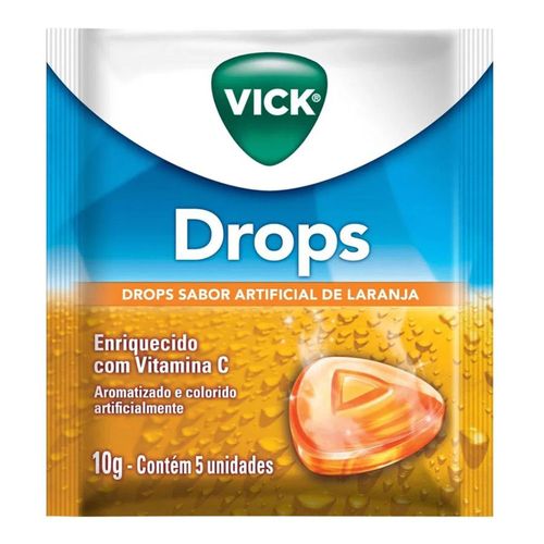 Pastilhas Vick Drops Sabor Laranja 5 Unidades Pastilhas Vick Drops Sabor Laranja 5 Unidades