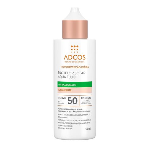 Protetor-Solar-Adcos-Aqua-Fluid-Tonalizante-FPS50-50ml Protetor-Solar-Adcos-Aqua-Fluid-Tonalizante-FPS50-50ml