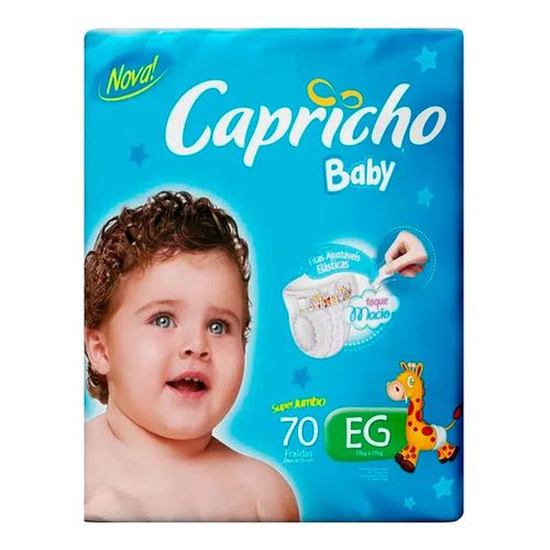 Fralda Descartável Capricho Baby Super Jumbo EG 70 Unidades Fralda Descartável Capricho Baby Super Jumbo EG 70 Unidades