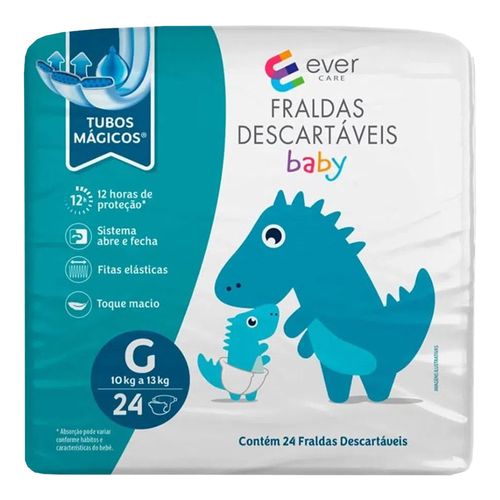 Fralda Descartável Ever Care Baby G 24 Unidades Fralda Descartável Ever Care Baby G 24 Unidades