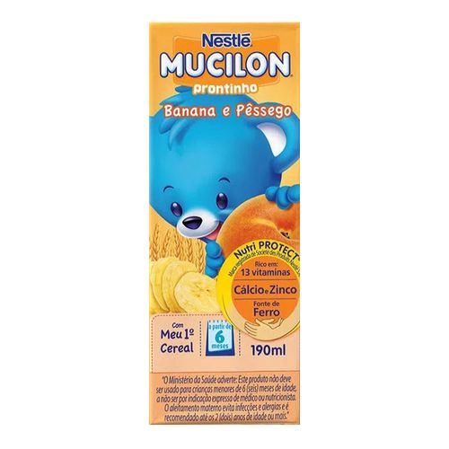 Bebida Láctea Nestlé Mucilon Prontinho Banana com Pêssego 190ml Bebida Láctea Nestlé Mucilon Prontinho Banana com Pêssego 190ml