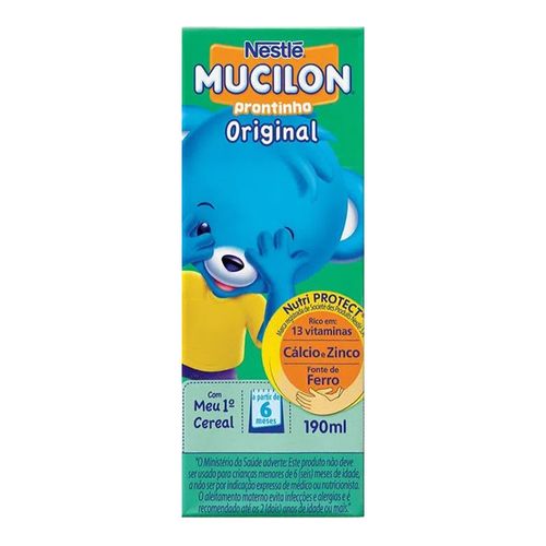Bebida Láctea Nestlé Mucilon Prontinho Original 190ml Bebida Láctea Nestlé Mucilon Prontinho Original 190ml