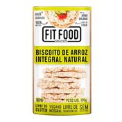 Biscoito de Arroz Integral Natural Fit Food 100g