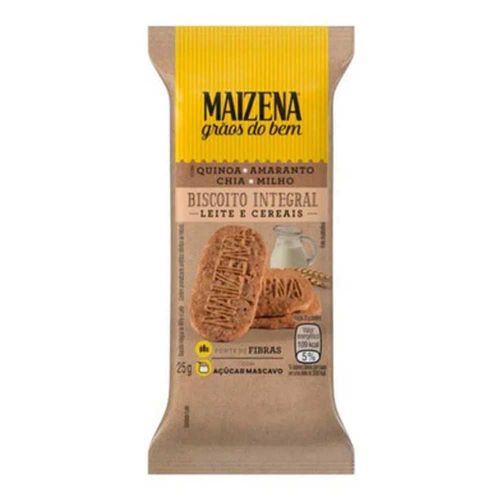 Biscoito Integral Maizena Leite e Cerais 25g Biscoito Integral Maizena Leite e Cerais 25g