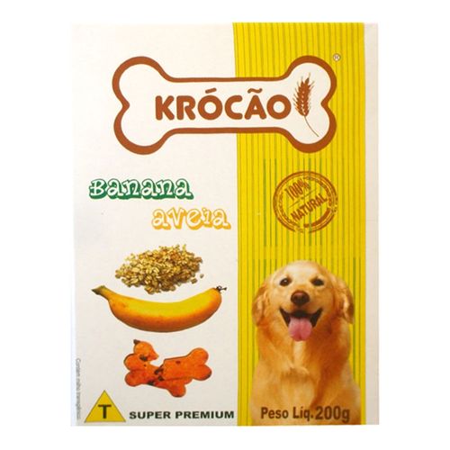 Biscoito Natural para Cachorro Krócão Banana e Aveia - 200gr Biscoito Natural para Cachorro Krócão Banana e Aveia - 200gr