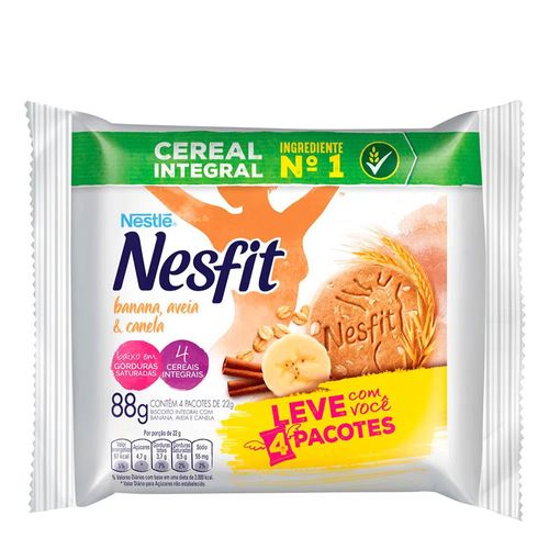 Biscoito Nesfit Banana, Aveia e Canela 88g