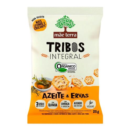 Biscoito Orgânico Tribos Azeite e Ervas Mãe Terra 25g