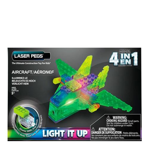 Blocos de Montar 4 em 1 Aeronaves Laser Pegs Blocos de Montar 4 em 1 Aeronaves Laser Pegs