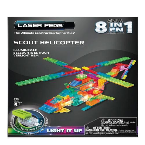 Blocos de Montar Power Block Helicóptero Patrulheiro 8 em 1 Laser Pegs Blocos de Montar Power Block Helicóptero Patrulheiro 8 em 1 Laser Pegs