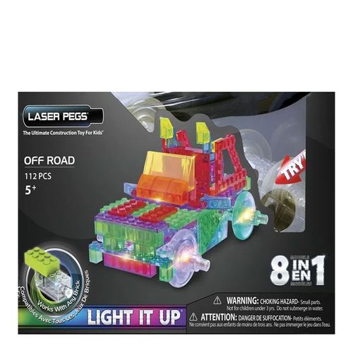 Blocos de Montar Power Block Off Road 8 em 1 Laser Pegs Blocos de Montar Power Block Off Road 8 em 1 Laser Pegs
