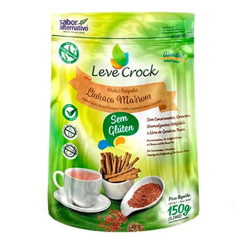 Biscoito Palito Linhaça Marrom - Leve Crock - 150g Biscoito Palito Linhaça Marrom - Leve Crock - 150g