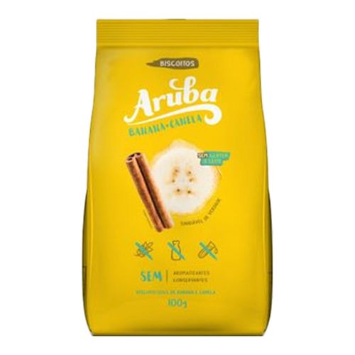 Biscoito Sabor Banana e Canela Zero Açúcar - Aruba - 80g Biscoito Sabor Banana e Canela Zero Açúcar - Aruba - 80g