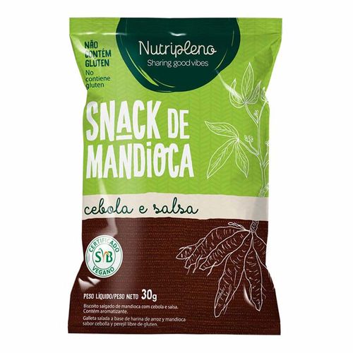 Biscoito Salgado de Mandioca Cebola e Salsa - Nutripleno - 30g Biscoito Salgado de Mandioca Cebola e Salsa - Nutripleno - 30g