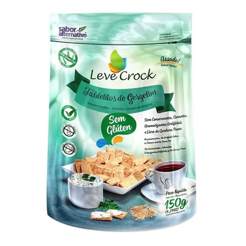 Biscoito Tabletitos de Gergelim - Leve Crock - 150g Biscoito Tabletitos de Gergelim - Leve Crock - 150g