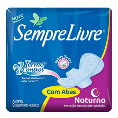 Absorvente Sempre Livre Noturno Agentes Naturais Abas 8 Unidades