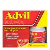 Analgésico Advil 400mg 16 Cápsulas