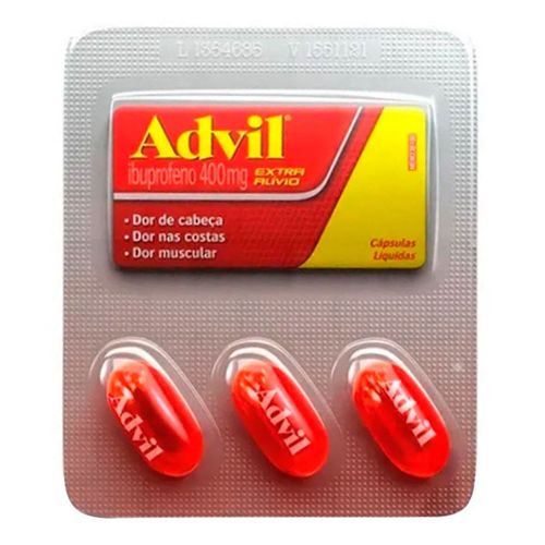 Analgésico Advil 400mg 3 Cápsulas Analgésico Advil 400mg 3 Cápsulas