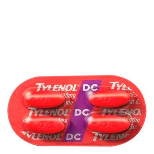 Analgésico Tylenol 500mg Johnson 4 Cápsulas Analgésico Tylenol 500mg Johnson 4 Cápsulas