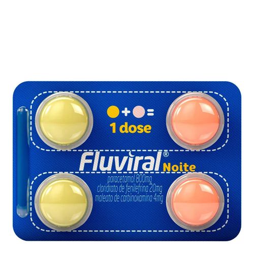 Antigripal Fluviral Noite 4 Comprimidos Antigripal Fluviral Noite 4 Comprimidos