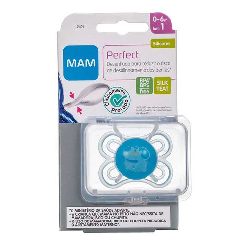 Chupeta MAM Perfect Boys 0-6 meses - 2491 Chupeta MAM Perfect Boys 0-6 meses - 2491