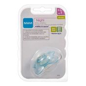 Chupeta Mam Silk Touch Night Boys 0 a 6 meses