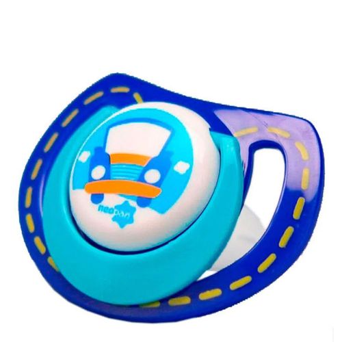 Chupeta Neopan Ortodôntica Estampado Carrinho Azul Número 2