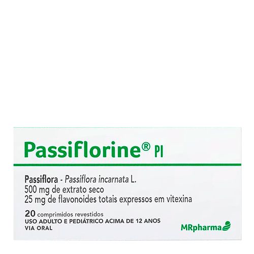 Calmante Passiflorine PI 500mg 20 Comprimidos Calmante Passiflorine PI 500mg 20 Comprimidos