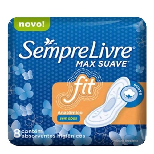 Absorvente Sempre Livre Fit Suave Sem Abas 8 unidades Absorvente Sempre Livre Fit Suave Sem Abas 8 unidades
