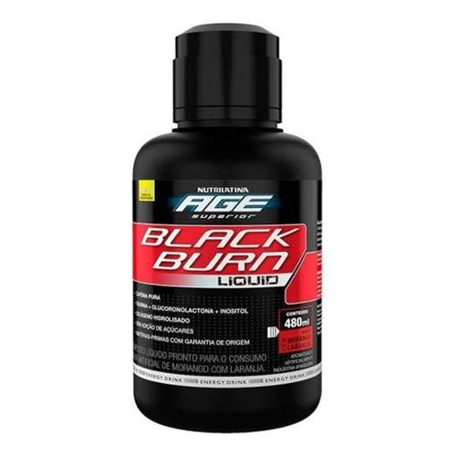 Black Burn Líquido Nutrilatina Sabor Morango 480ml Black Burn Líquido Nutrilatina Sabor Morango 480ml