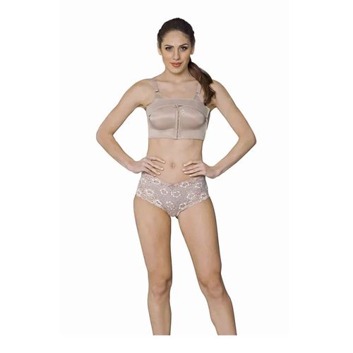 Sutiã com bojo flexível e faixa para protese reforço único bege Cod 1009 Macom Sutiã com bojo flexível e faixa para protese reforço único bege Cod 1009 Macom