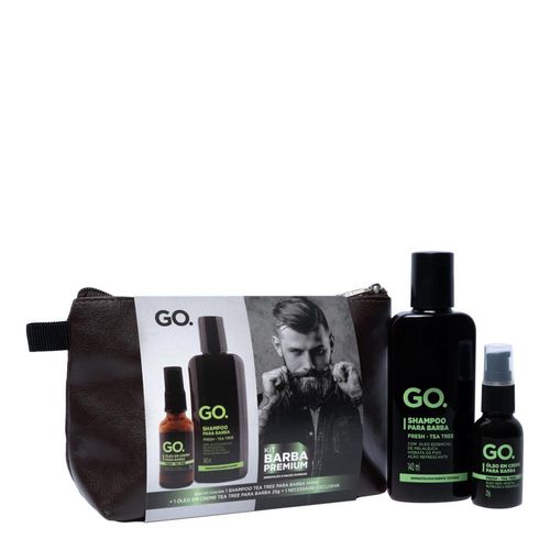 Kit Shampoo para Barba Go Tea Tree 140ml + Óleo em Creme Kit Shampoo para Barba Go Tea Tree 140ml + Óleo em Creme