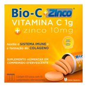 Vitamina C Bio-C + Zinco 1000mg União Química 30 Comprimidos Efervescente