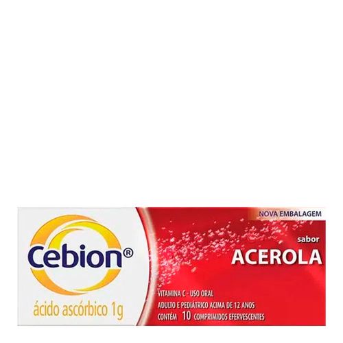 Vitamina C Cebion 1g Acerola 10 Comprimidos Efervescentes