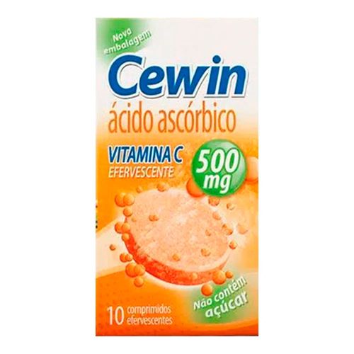 Vitamina C Cewin 500mg Laranja 10 Comprimidos Efervescentes