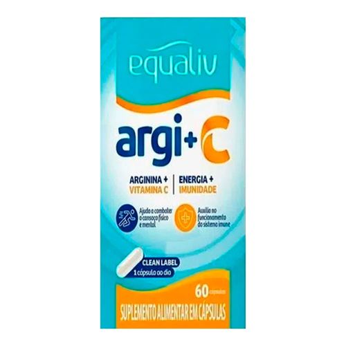 Vitamina C com Arginina Equaliv 60 Cápsulas Vitamina C com Arginina Equaliv 60 Cápsulas