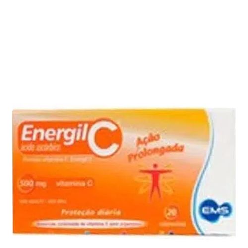 Vitamina C Energil C EMS Ação Prolongada - 20 Cápsulas Vitamina C Energil C EMS Ação Prolongada - 20 Cápsulas