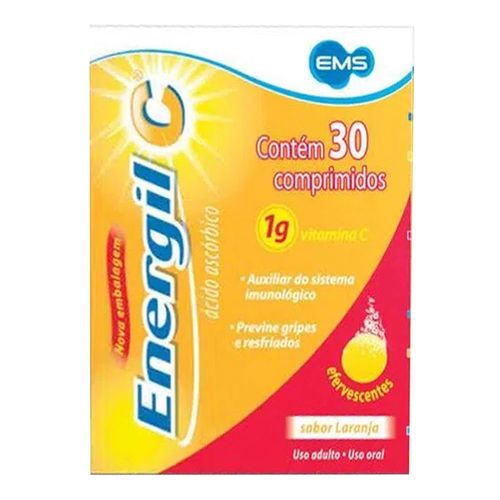 Vitamina C Energil C EMS Laranja 30 Comprimidos Efeverscentes Vitamina C Energil C EMS Laranja 30 Comprimidos Efeverscentes