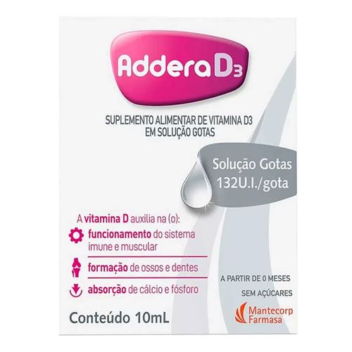 Vitamina D Addera D3 132UI/ml Gotas 10ml Vitamina D Addera D3 132UI/ml Gotas 10ml