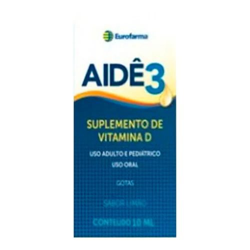 Vitamina D Aidê 3 Gotas Eurofarma 10ml Vitamina D Aidê 3 Gotas Eurofarma 10ml