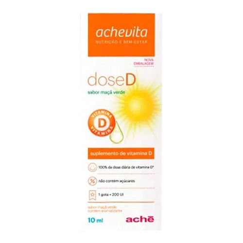 Vitamina D Dose D 200UI Aché Maçã Verde 10ml Vitamina D Dose D 200UI Aché Maçã Verde 10ml
