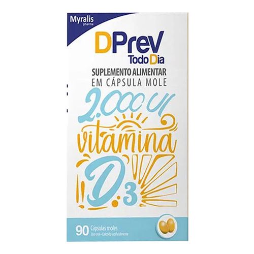 Vitamina D Dprev Todo Dia 2000UI 90 Cápsulas