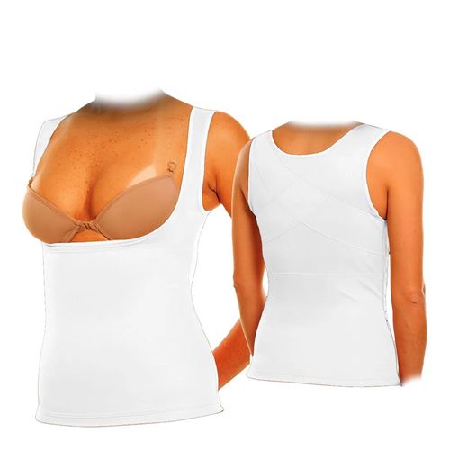 Cinta Modeladora e Postural Feminina Branco GG - Ideal