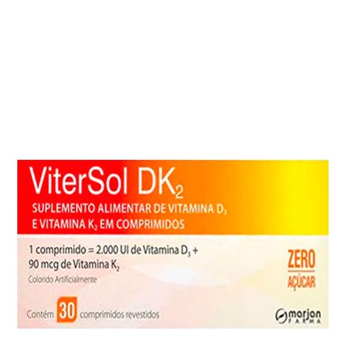 Vitamina D Vitersol DK2 Marjan Farma 30 Comprimidos Vitamina D Vitersol DK2 Marjan Farma 30 Comprimidos