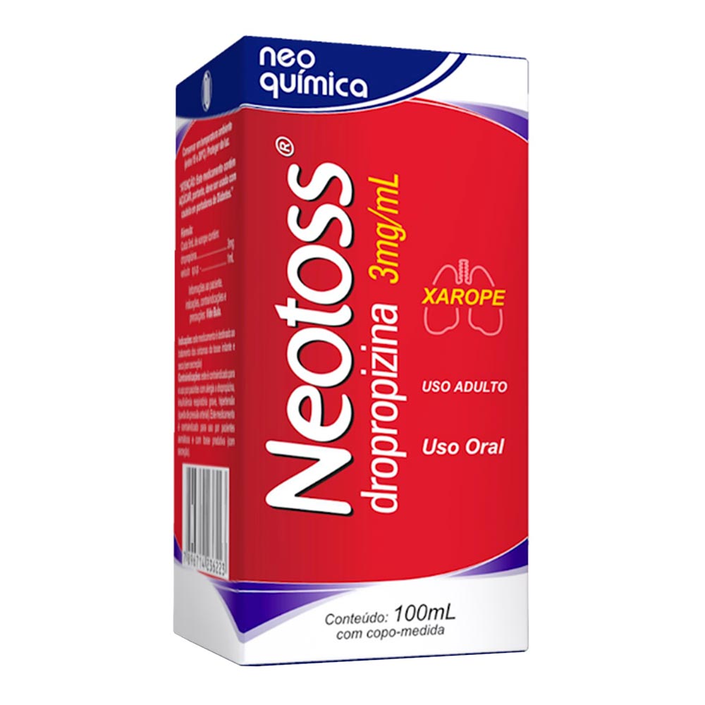 Neotoss Adulto 3,0mg/ml Neo Química 100ml Xarope - Drogarias Pacheco